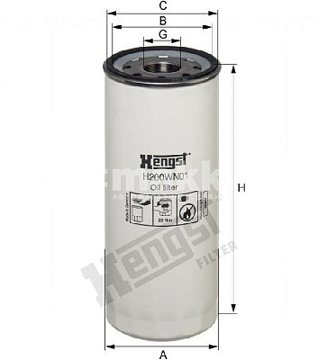 Фильтр масляный Hengst H200WN01 (WP 11 102/3, C-230) John Deere; Volvo