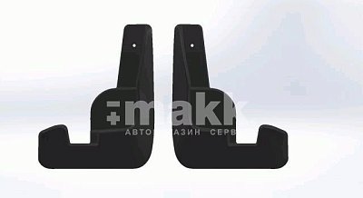 Брызговики черные модель Nissan Almera (13+) передний ряд (к-т 2шт) SRTK BR.P.NS.ALM.13G.06004