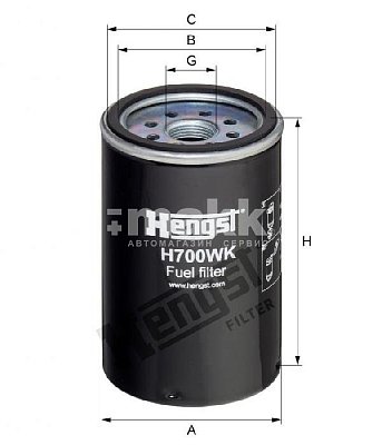 Фильтр топливный Hengst H700WK (WK 940/33 x) RENAULT, VOLVO