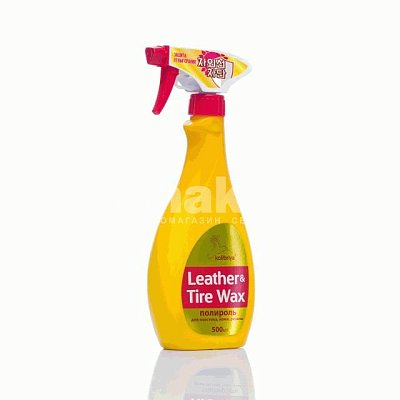 Полироль панели Kolibriya Tire Wax&Leather c губкой 500мл