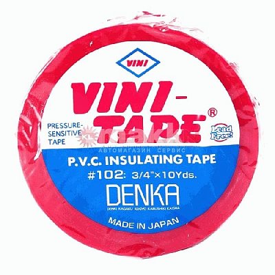 Изолента Denka Vini Tape автомобильная красная (19мм*9м) 04073