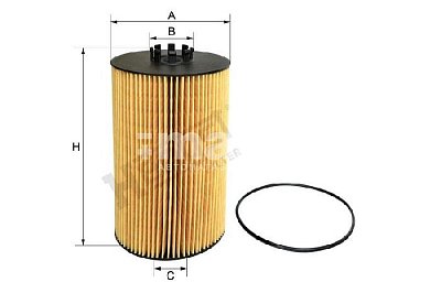 Фильтр масляный Hengst E422H03 D86 (HU 13 125/3 X) CLAAS, MAN, SINOTRUK, FAW