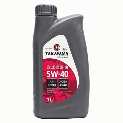 Масло моторное TAKAYAMA 5W40 SN/CF  синтетическое 4л