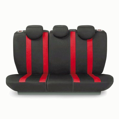 Чехлы автомоб. PERFORMANCE полиэстер 15 пред 4 мол чёрн/красные AIRBAG  PRF-1505 BK/RD