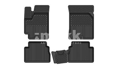 Коврики в салон Chevrolet Aveo (12-15) к-т 4шт черный SRTK CH.AV.12G.02X44
