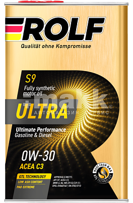 Масло моторное ROLF ULTRA 0W30 синт C3 SP 1л (металл)