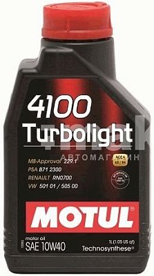 Масло моторное Motul Авто 4100 Turbolight 10w40 102774 1л