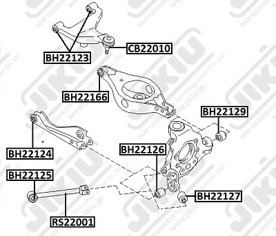 Сайлентблок Nissan Murano #Z50 Pathfinder R52 (2012-…BH22124 JIKIU