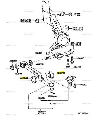 Сайлентблок Toyota Camry SV30 40 передн.нижн.рыч. (ромашка) PSE10102 PATRON (на авто 4 шт)