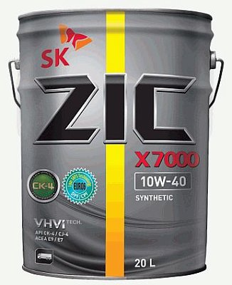 Масло моторное ZIC X7000 CK-4 10W40  синтетическое 20л